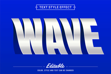 Wave Editable Silver Text Effect Modern Style