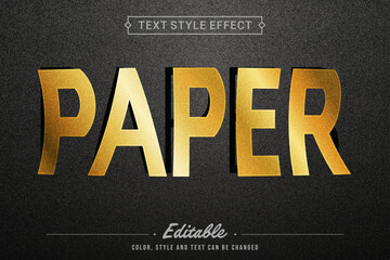 Gold Paper Editable Text Effect Design