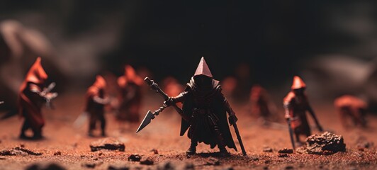Tiny figures from life grim reaper ifrit,generative AI