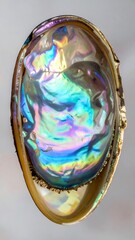 Colorful iridescent seashell