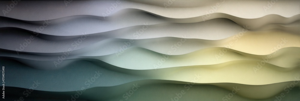 Poster abstract wavy design in soft gradient hues resembling flowing water or sand textures, creating a cal