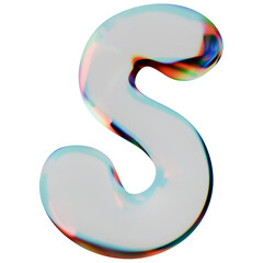 3D Liquid Glass S Icon