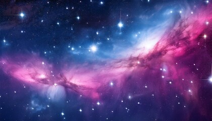 A Cosmic Canvas Of Pink Blue And White Stars