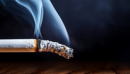 A Close Up Of A Burning Cigarette Producing Swirling Smoke Encapsulating Moments Of Reflection And Calm While Evoking Deeper Conversations About Life And Choices