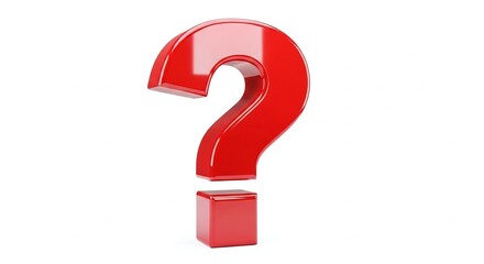 Red Question Mark and Exclamation Point, Isolated on White Background
