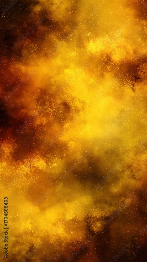 Poster Abstract Gold and Brown Textured Background with Cloud-like Patterns for Digital Art and Design