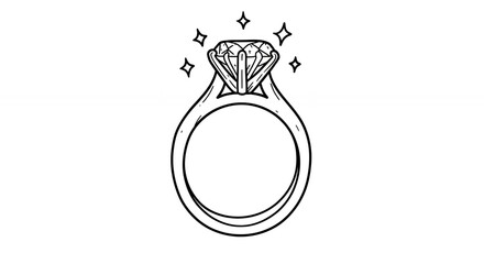 Diamond ring illustration