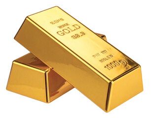 Shiny Gold Bars Stacked PNG