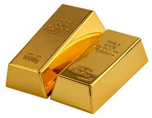 Luxury Golden Bullion Stack PNG