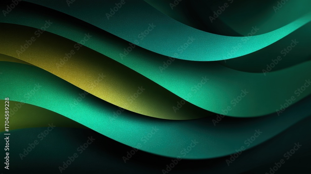 Poster elegant abstract teal and gold wave background for modern design projects and creative compositions