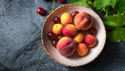 Fresh Plant Based Recipes Feature Delicious Fruits Like Peaches And Grapes Creating Delightful And Healthy Dish