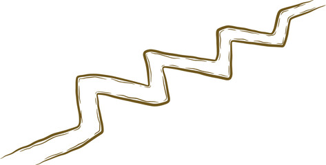 Ascend to success with this dynamic, modern zigzag staircase graphic, symbolizing progress and achievement.