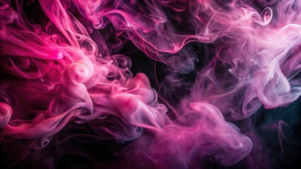 Obraz premium Abstract Swirling Pink and Purple Smoke Design, a Vivid and Dynamic Background Image for Creative Projects