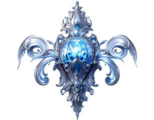 Fantasy Crystal Wall Sconce with Magical Glow – Transparent PNG