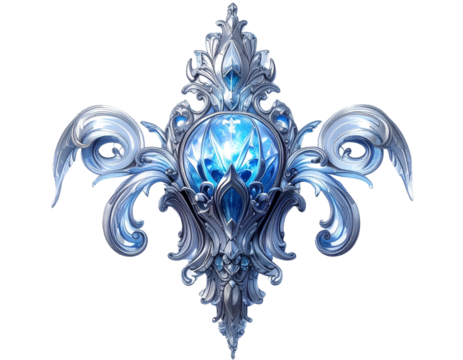 Fantasy Crystal Wall Sconce with Magical Glow – Transparent PNG - Powered by Adobe