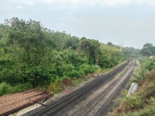 Fototapeta premium railway in the countryside