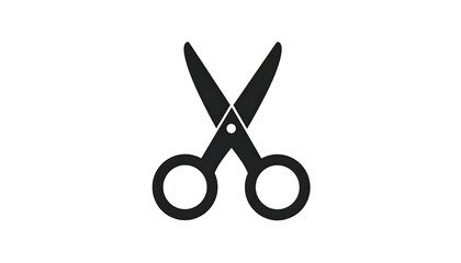Simple black scissors icon (1)