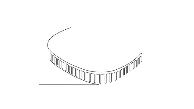 Animated self drawing of football stadium video design illustration. Football sport themes illustration in linear style video design concept. Great design for sport campaign and business purpose.