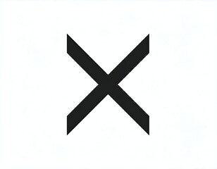 Simple black X on white background