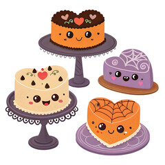 Cute Heart-Shaped Cakes: Perfect for Valentine's Day & Dessert Designs on transparent background