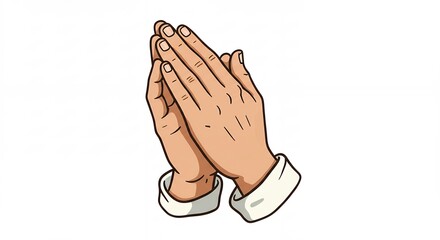 Praying hands illustration