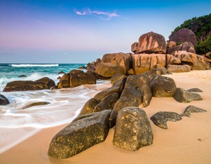 Coastal rocks at sunrise