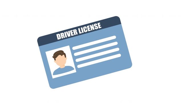 Identification card icon with male driver license templates
