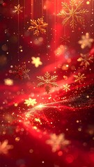 Obraz premium Sparkling red holiday backdrop