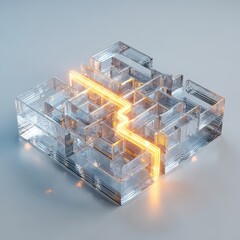 Strategic Path of Light Solves a Complex Glass Labyrinth.