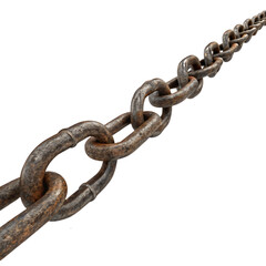 Obraz premium Rusty Chain: Metal Links, Close-up Texture, Industrial Background, Connection, Strength, Series, Sequence, Metalwork, Industrial Design, Detailed Chain, Heavy Duty Chain, Robust Chain, Interlockin