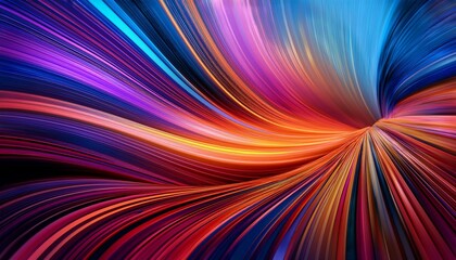 Obraz premium Abstract Flowing Lines Vibrant Colors