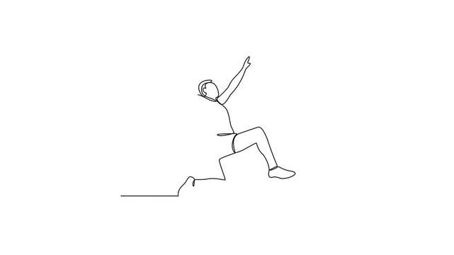 Animated self drawing of Athletics sports video design illustration. Javelin themes design in simple linear continuous style video concept. Great design for sports campaign and business purpose.