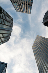 Skyscrapers Surrounding Sky from Below