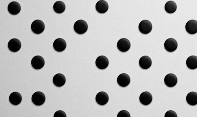 Close-up view of a textured white surface with evenly spaced raised black dots arranged in a regular pattern