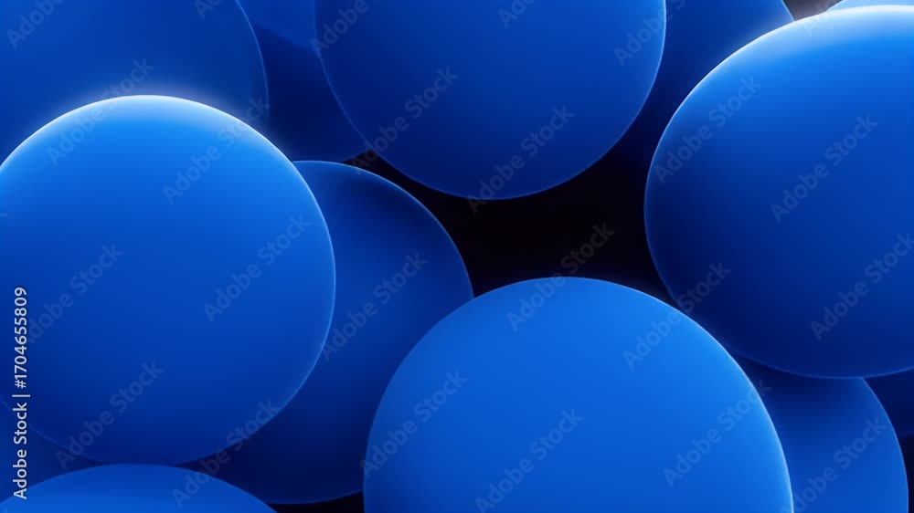 Poster abstract background blue spheres animated backdrop motion graphics