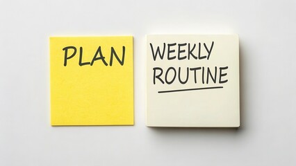 Sticky Notes for Planning and Organizing a Weekly Routine