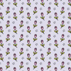 Cute Rose Flower Seamless Pattern, Romantic Floral Print, Vintage Rose Fabric Design for Wedding, Fashion, Textile & Digital Background