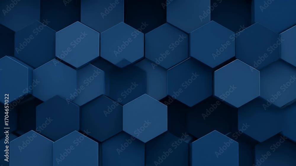 Aufkleber abstract background deep blue hexagon pattern smooth light