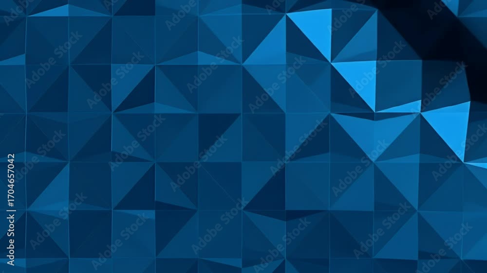 Aufkleber abstract background deep blue low poly triangle pattern
