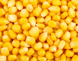 Fototapeta premium Close-up of Vibrant Yellow Sweet Corn Kernels, Fresh and Delicious, Food Background