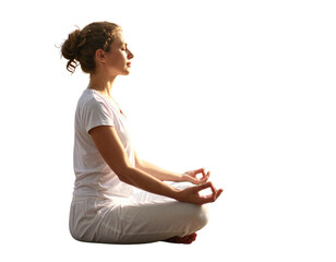 Rustic Woman Doing Yoga Pose PNG