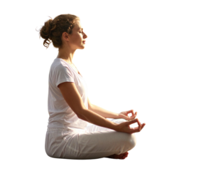 Rustic Woman Doing Yoga Pose PNG