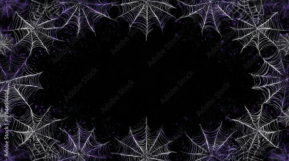 Poster intricate shimmering frosty snowflake border design with a dark void in the center for text or desig