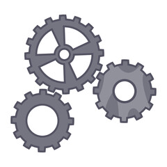 Conceptual illustration of a gear mechanism representing system, process, and collaboration