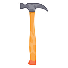 Classic claw hammer tool for carpentry, construction, and home improvement work