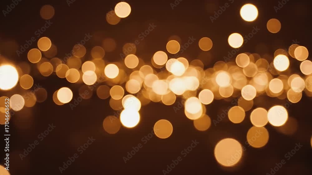 Poster abstract background with bokeh effect in warm tones of golden light