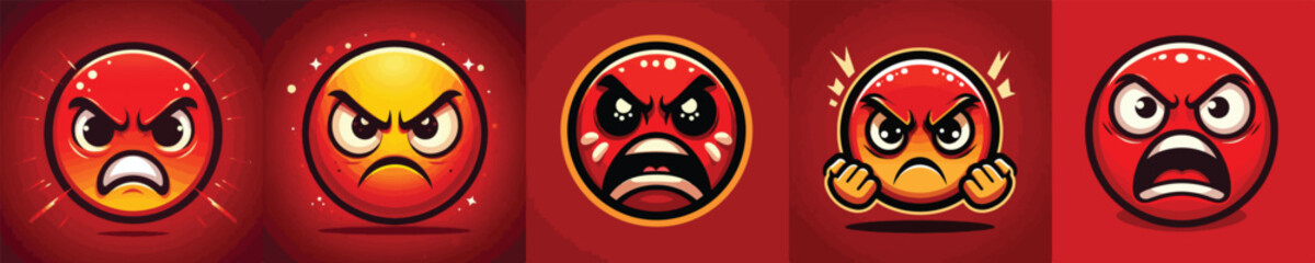 Vector one image of cute emoticon