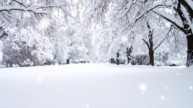 Snowy landscape with trees