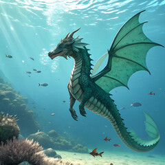 dragon in the water