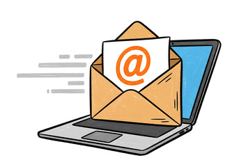 Email marketing and newsletter concept illustration